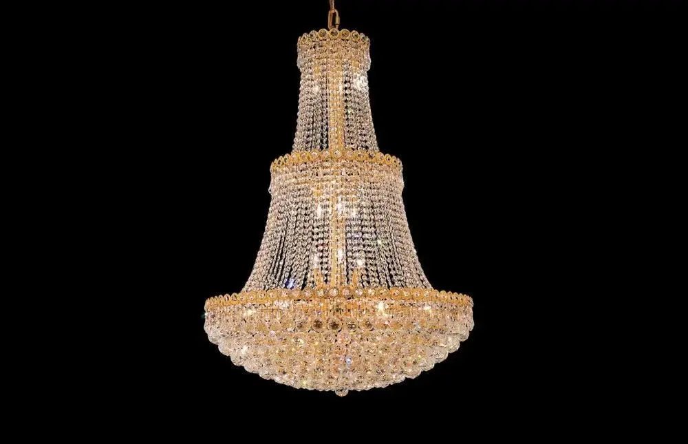 1036H30G LIGHT 24K GOLD Chandelier - Ferro Furniture