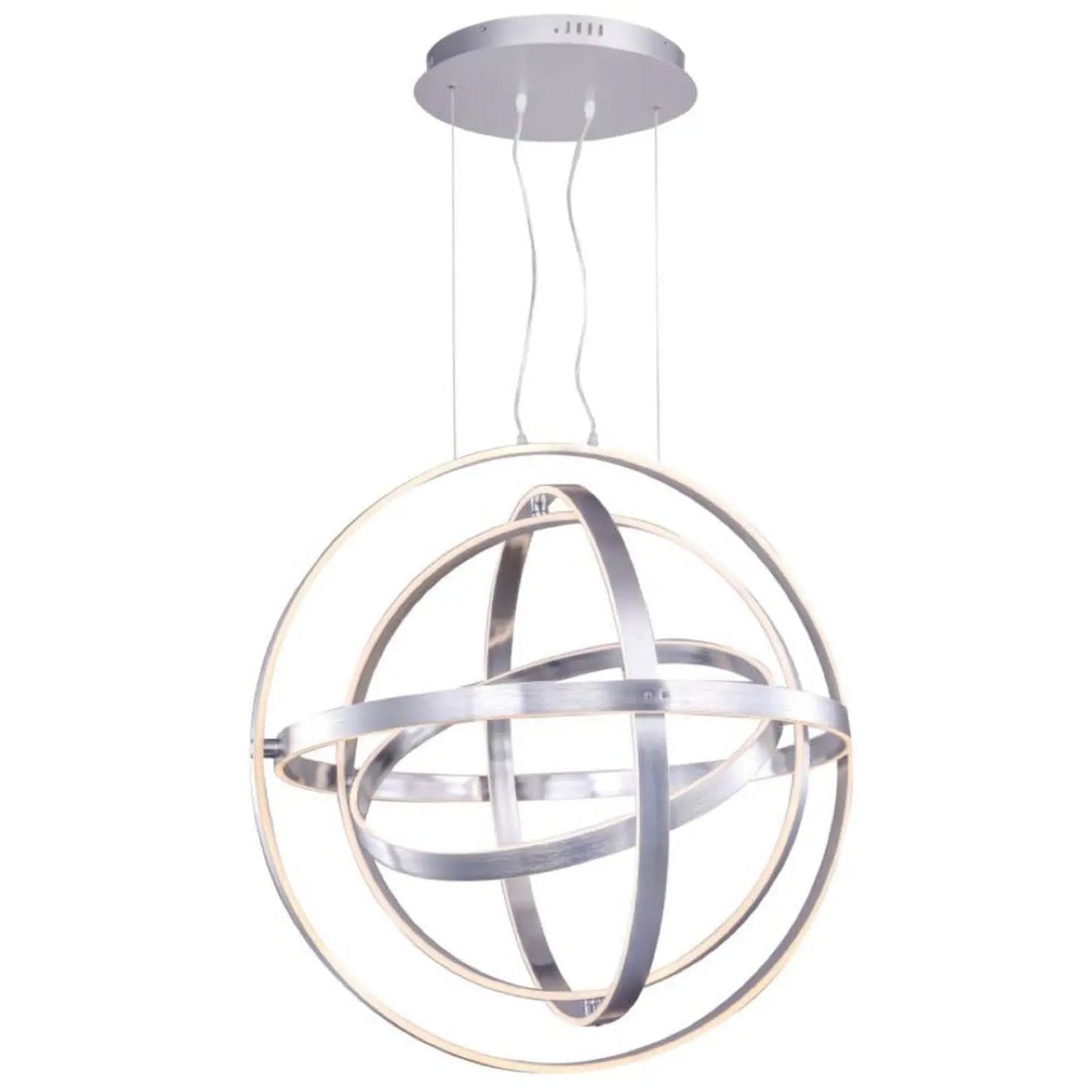 10RND33RS Silver Orbital Chandelier - Ferro Furniture