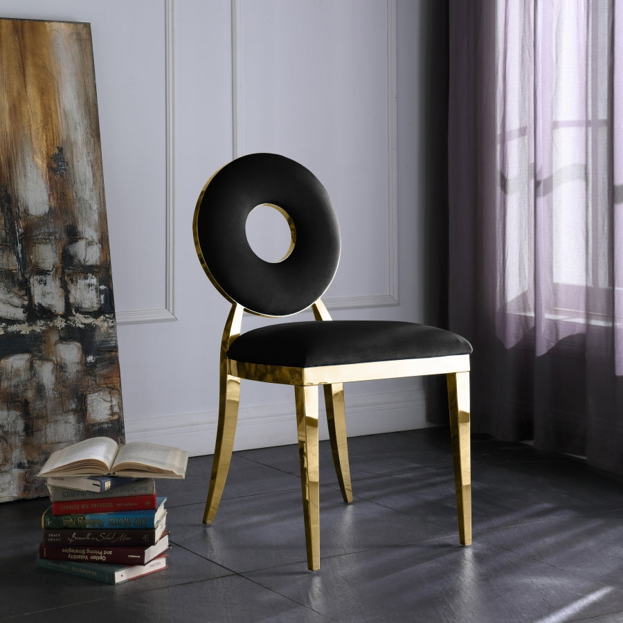 Carousel Dining Chair with Gold Legs (Set of 2)