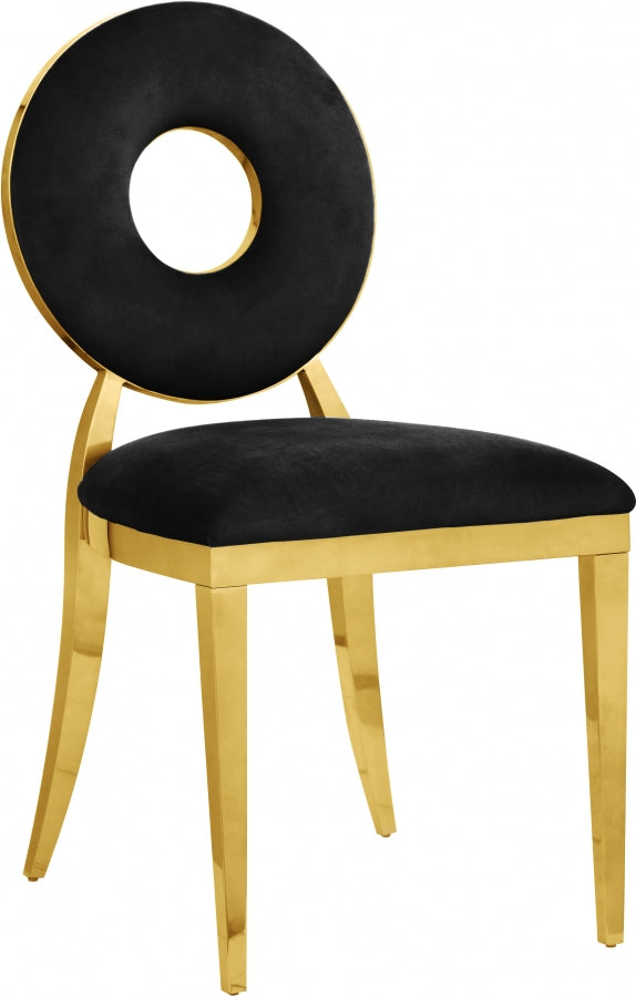 Carousel Dining Chair with Gold Legs (Set of 2)
