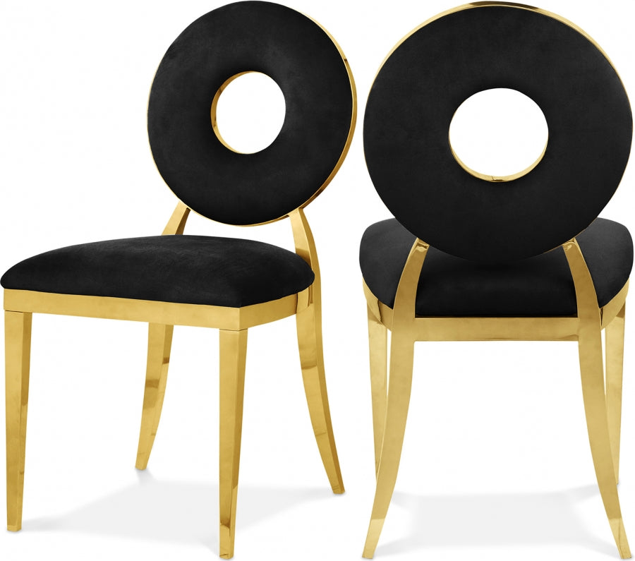 Carousel Dining Chair with Gold Legs (Set of 2)