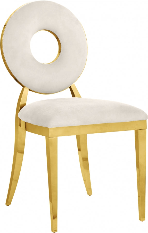 Carousel Dining Chair with Gold Legs (Set of 2)