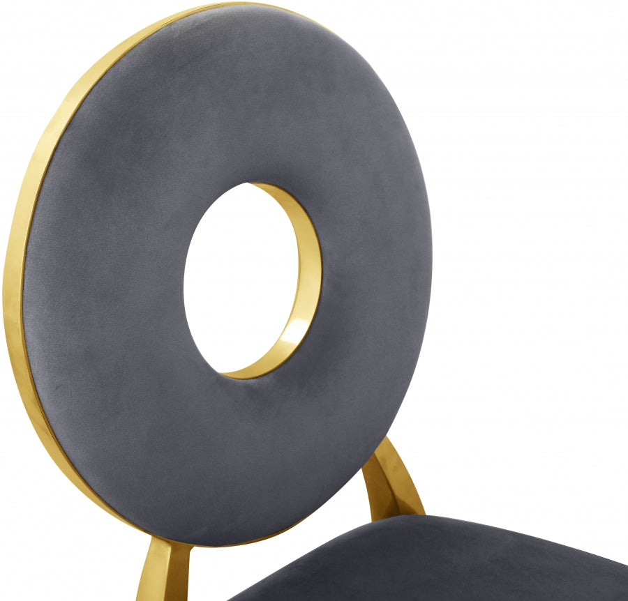 Carousel Dining Chair with Gold Legs (Set of 2)