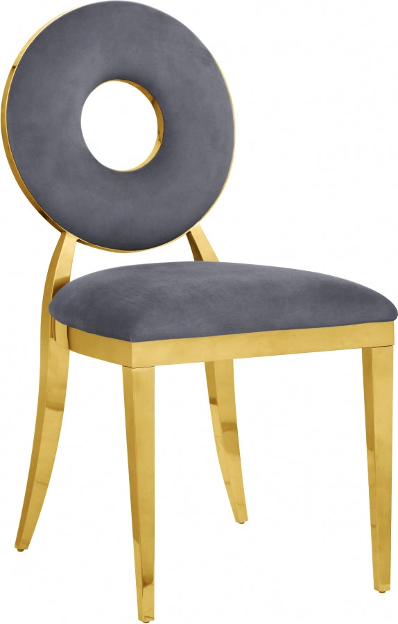 Carousel Dining Chair with Gold Legs (Set of 2)