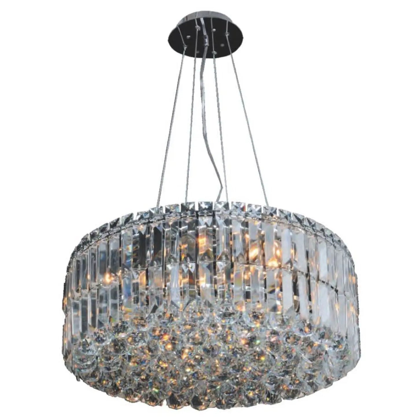 2040FH24C CHROME ROUND Chandelier - Ferro Furniture