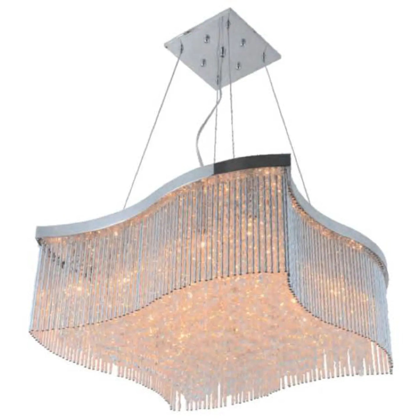 28OCT20CH Chrome Octagon Chandelier - Ferro Furniture