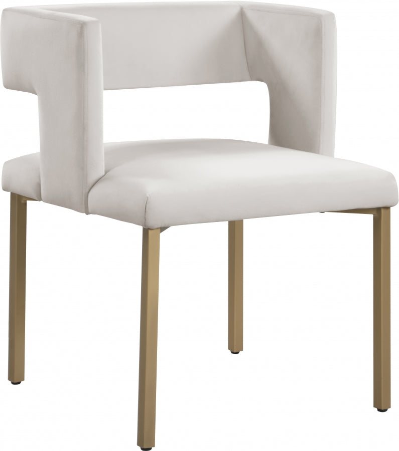 Caleb - Velvet Dining Chair with Gold Finished (Set of 2)