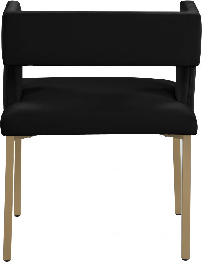 Caleb - Velvet Dining Chair with Gold Finished (Set of 2)