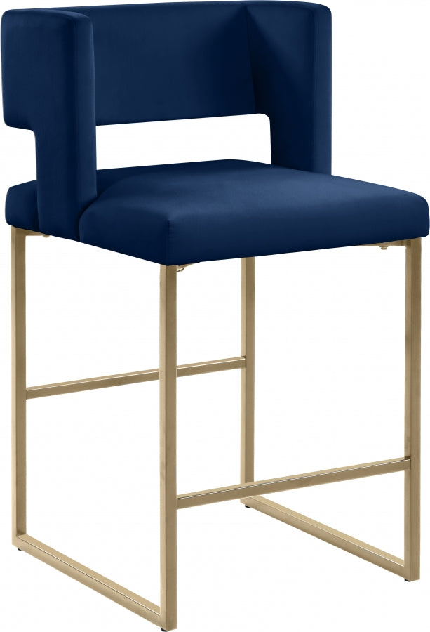 Caleb Counter Stool with Gold Finished (Set of 2)