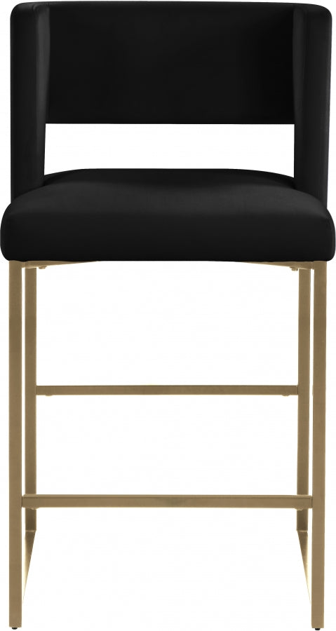 Caleb Counter Stool with Gold Finished (Set of 2)