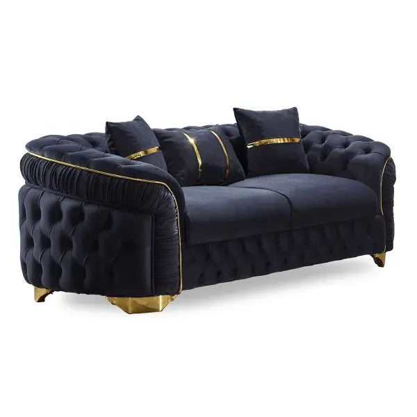 Arizona Stationary Loveseat Anthracite euro-furn