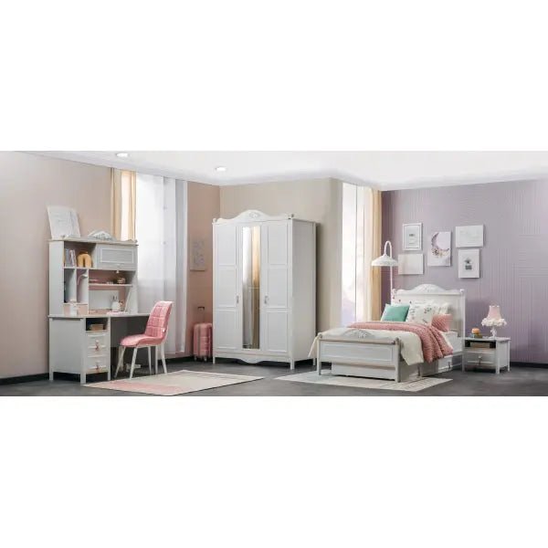 Alya Kids Room Set (Twin Bed & Study Desk & Nightstand) - Ferro Furniture