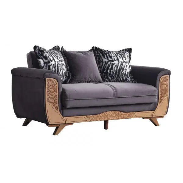 Alyans Convertible Livingroom Loveseat Anthracite - Ferro Furniture