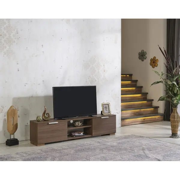 April Tv Stand Walnut - Ferro Furniture