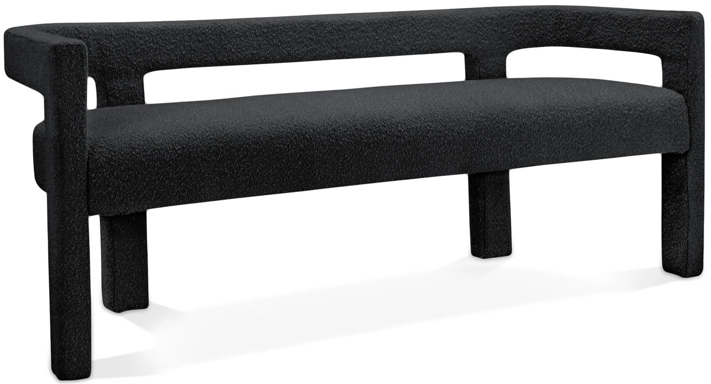 Athena - Boucle Fabric Bench - Ferro Furniture