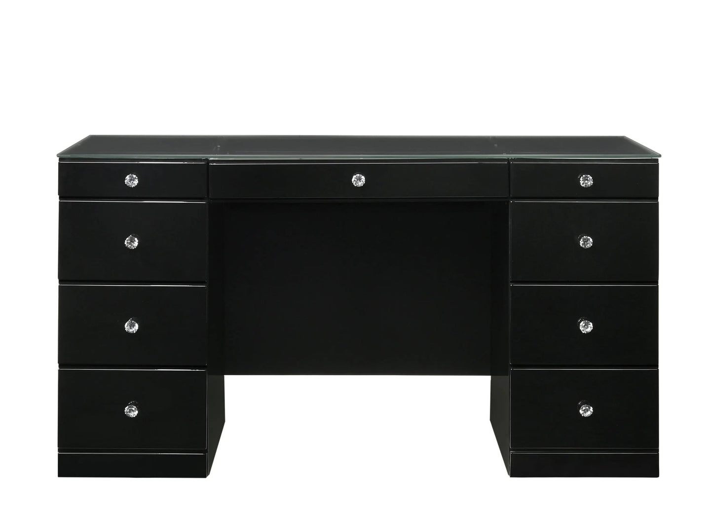 Avery - Vanity Desk With Glass Top - Ferro Furniture