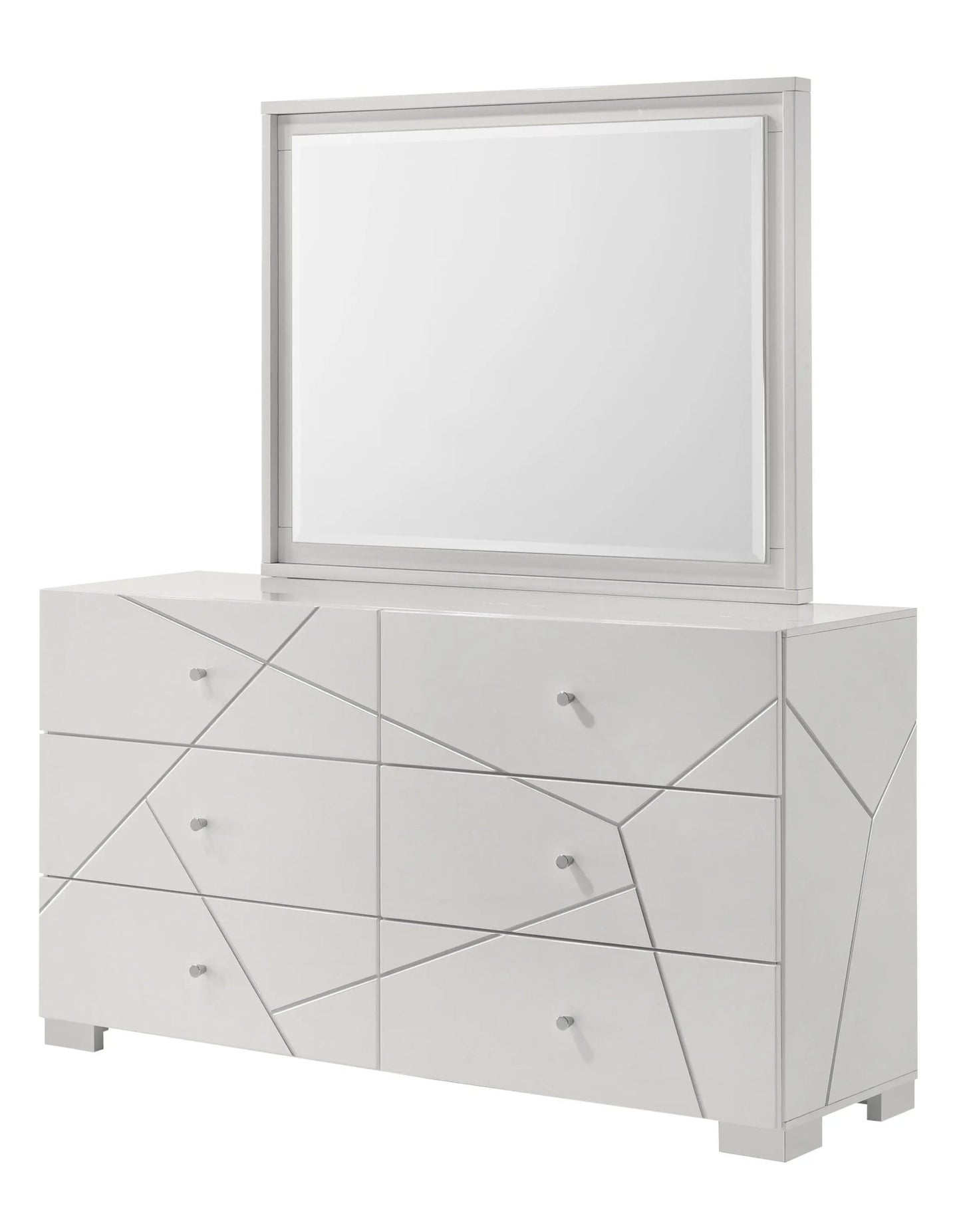 Ayla - Dresser & Mirror - White - Ferro Furniture