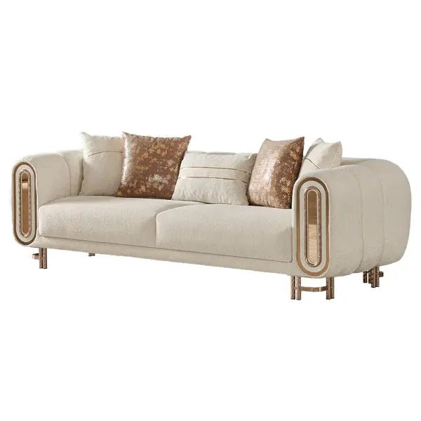 Bella Stationary Sofa Cream - Ferro Furniture