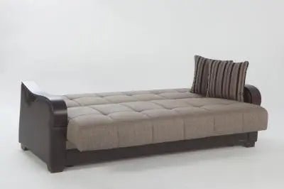 Bennett 3 Seat Sleeper (Redeyef Brown)/W Brown Vynil 2 Pieces - Ferro Furniture