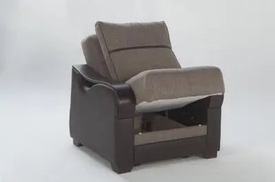 Bennett Armchair (Redeyef Brown)/W Brown Vynil 2 Pieces - Ferro Furniture