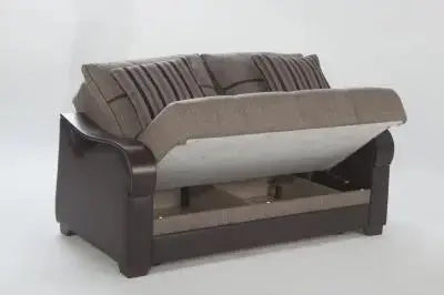 Bennett Love Seat (Redeyef Brown)/W Brown Vynil 2 Pieces - Ferro Furniture