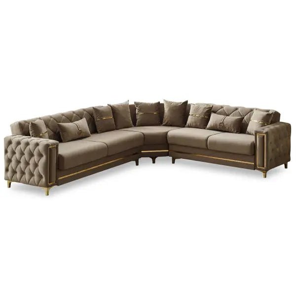 Bolivya Convertible Sectional Beige - Ferro Furniture