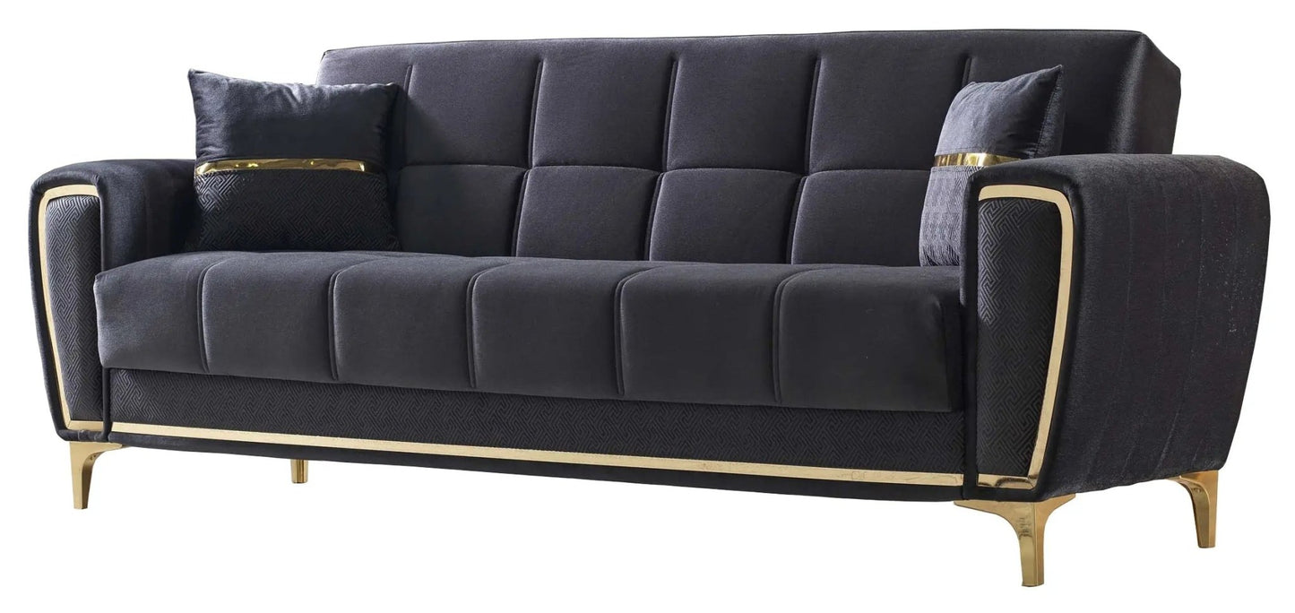 Boston Convertible Loveseat Anthracite - Ferro Furniture