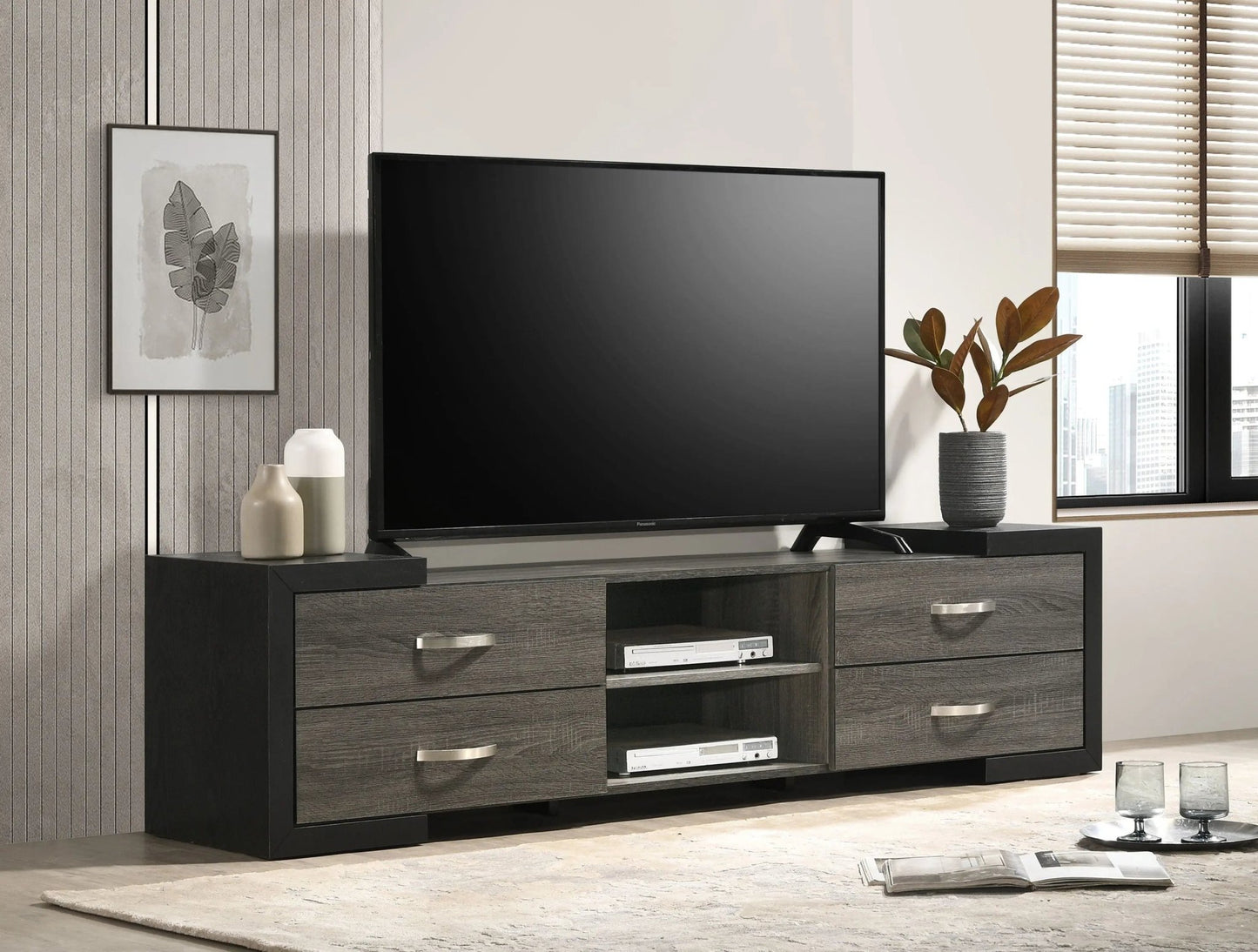 Brant - TV Stand - Dark Brown - Ferro Furniture