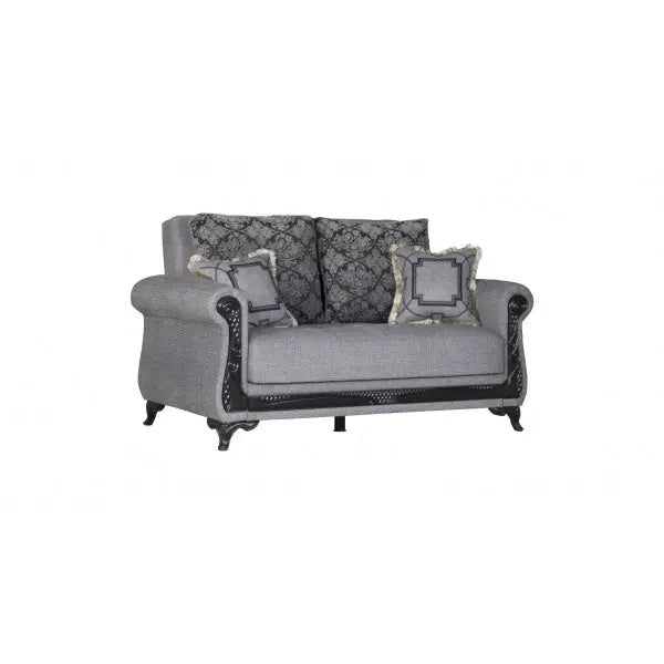 Breda Convertible Loveseat Light Grey - Ferro Furniture