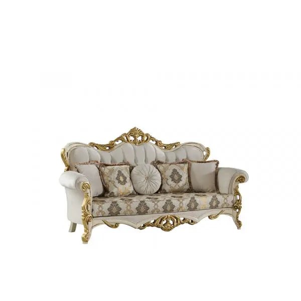 Buse Tradational Stationary Sofa Cream - Ferro Furniture