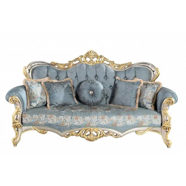 Buse Tradational Stationary Sofa Light Green - Ferro Furniture