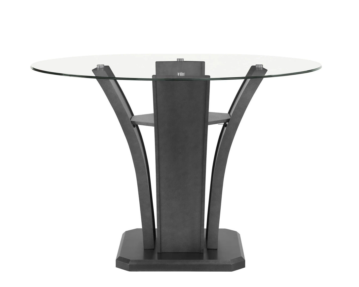Camelia - Counter Height Table - Glass - Gray - Ferro Furniture