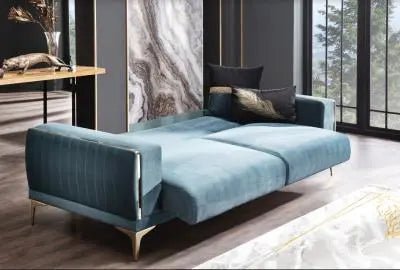 Carlino 3 Seat Sleeper (Napoly E.Green) 4 Pieces - Ferro Furniture