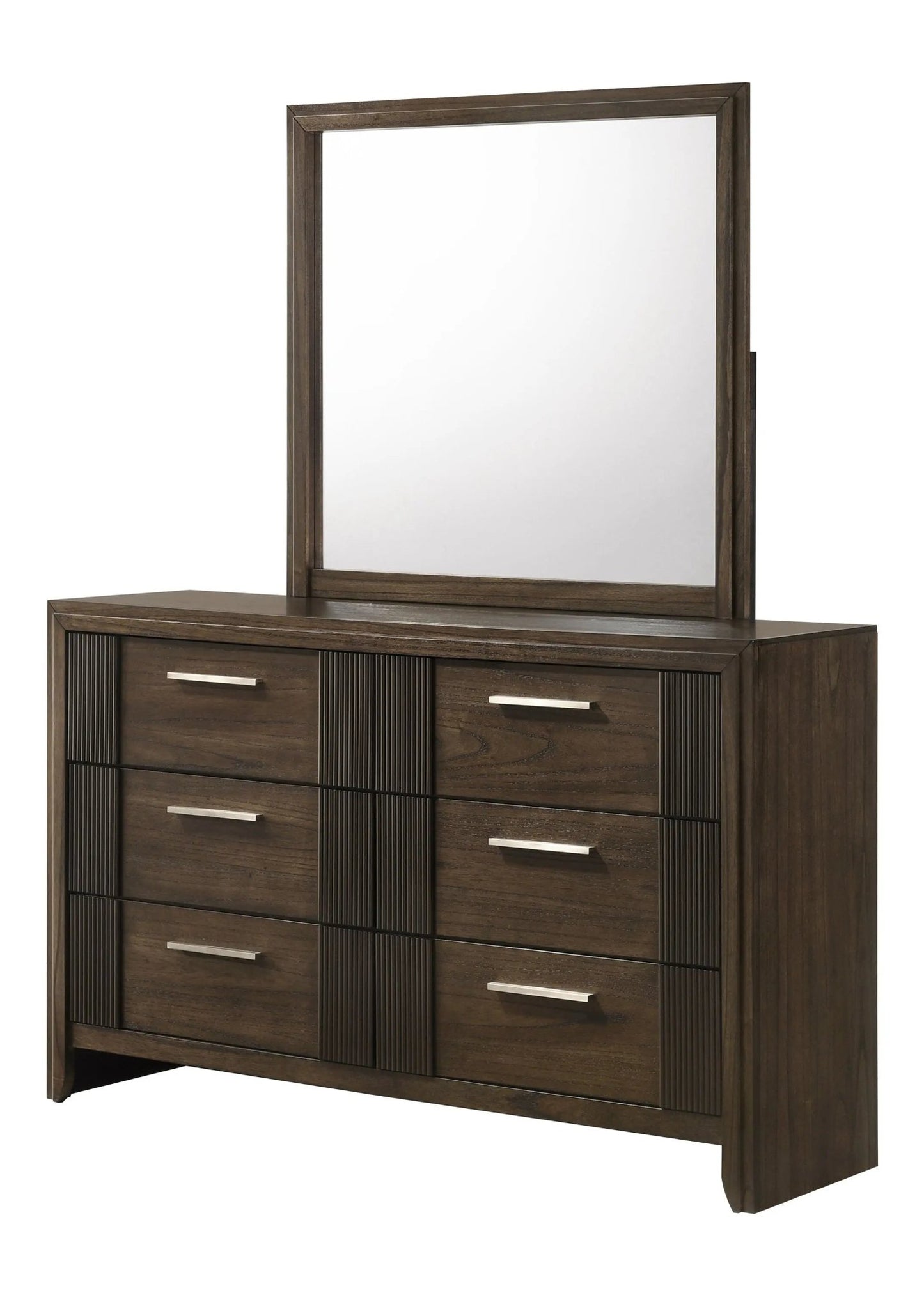 Carlton - Dresser & Mirror - Brown - Ferro Furniture