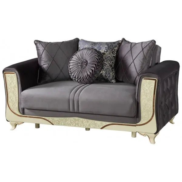 Carmen Convertible Livingroom Loveseat Grey - Ferro Furniture