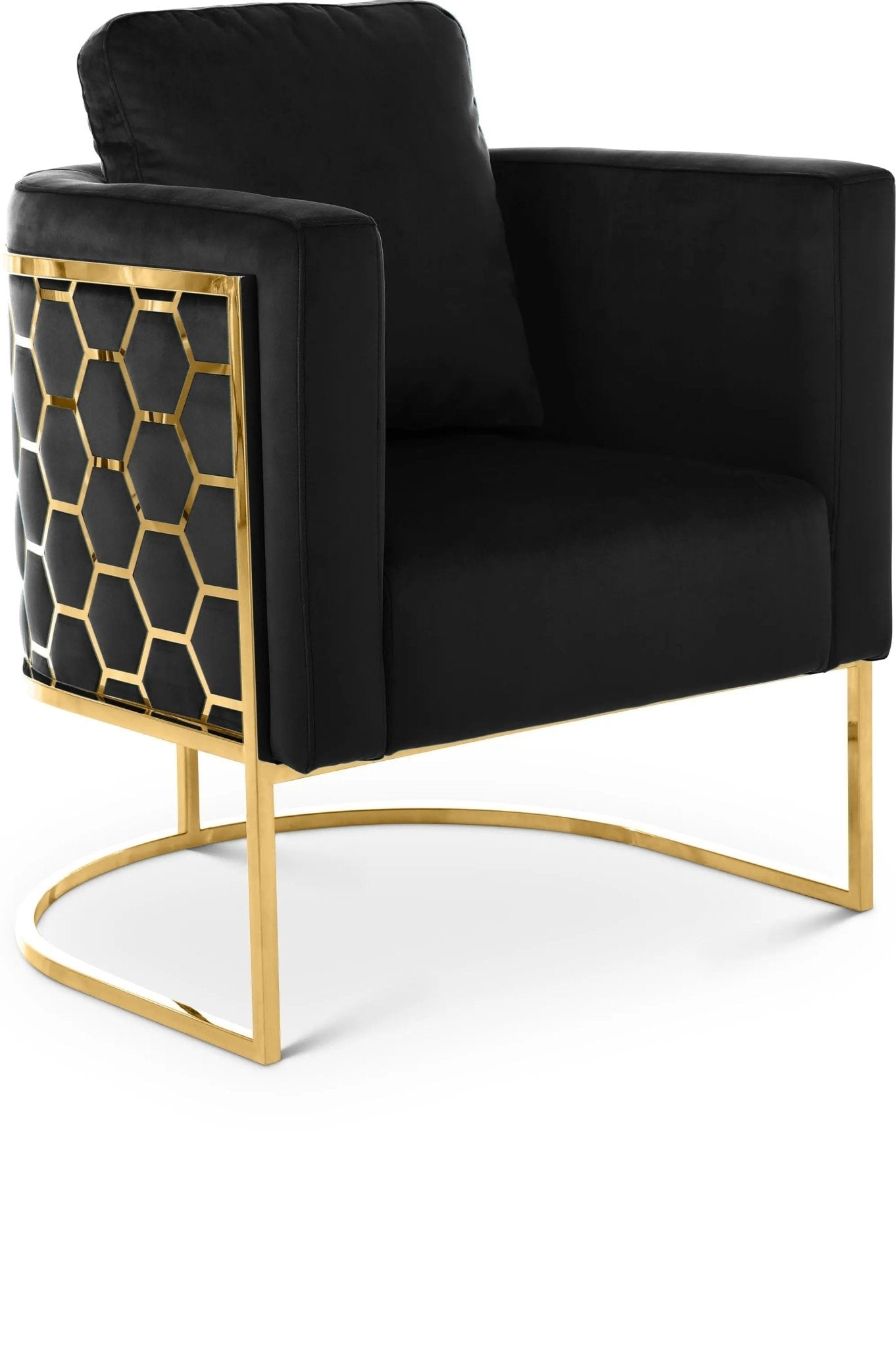 Casa - Chair with Gold Legs - Ferro Furniture