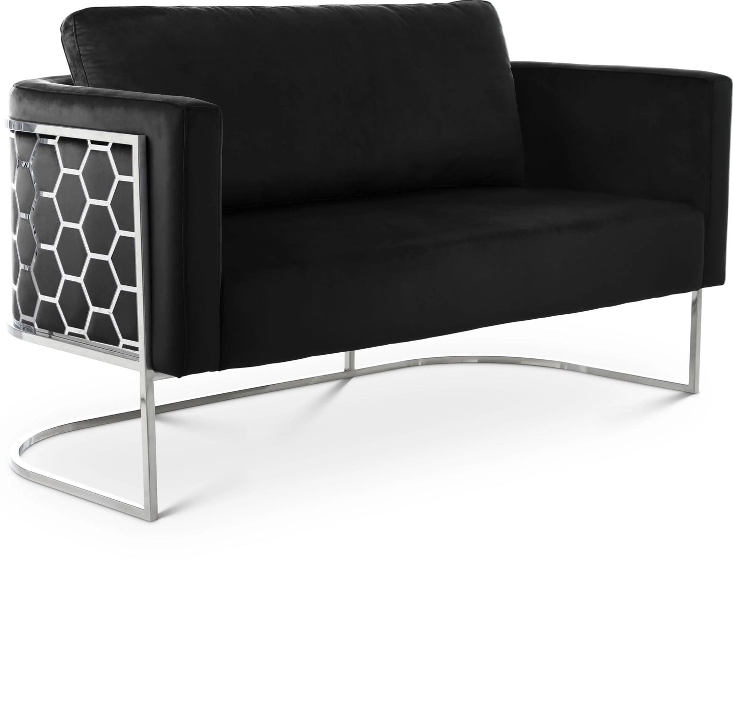 Casa - Loveseat with Chrome Legs - Ferro Furniture