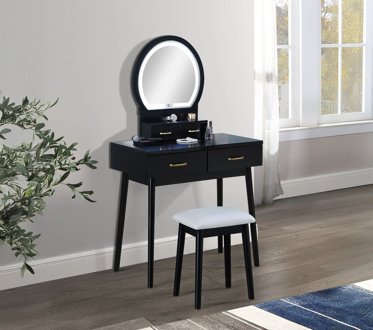 Cecilia - Vanity Table & Stool - Ferro Furniture