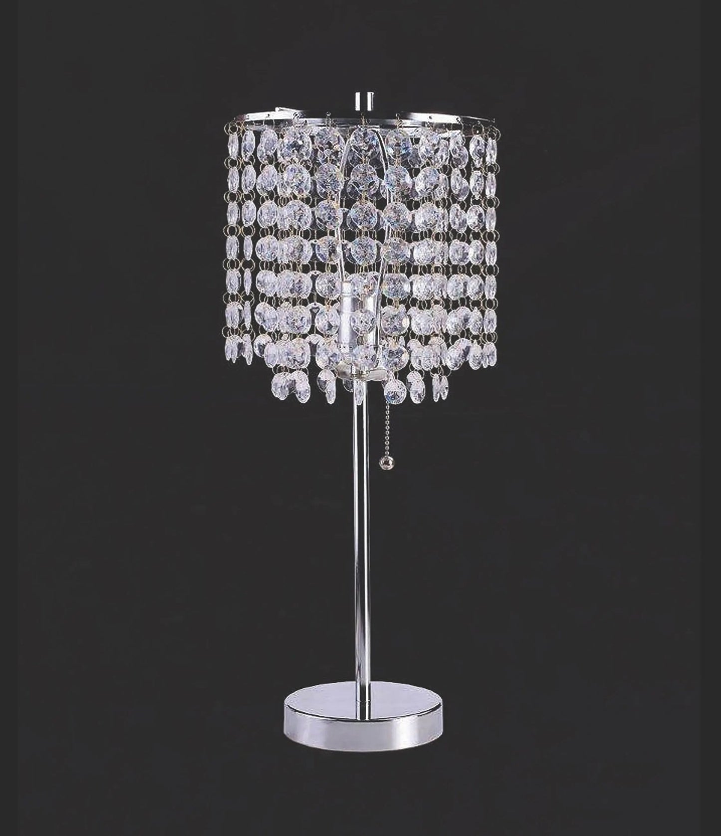 Chandelier Chrome 19" Table Lamp - Ferro Furniture