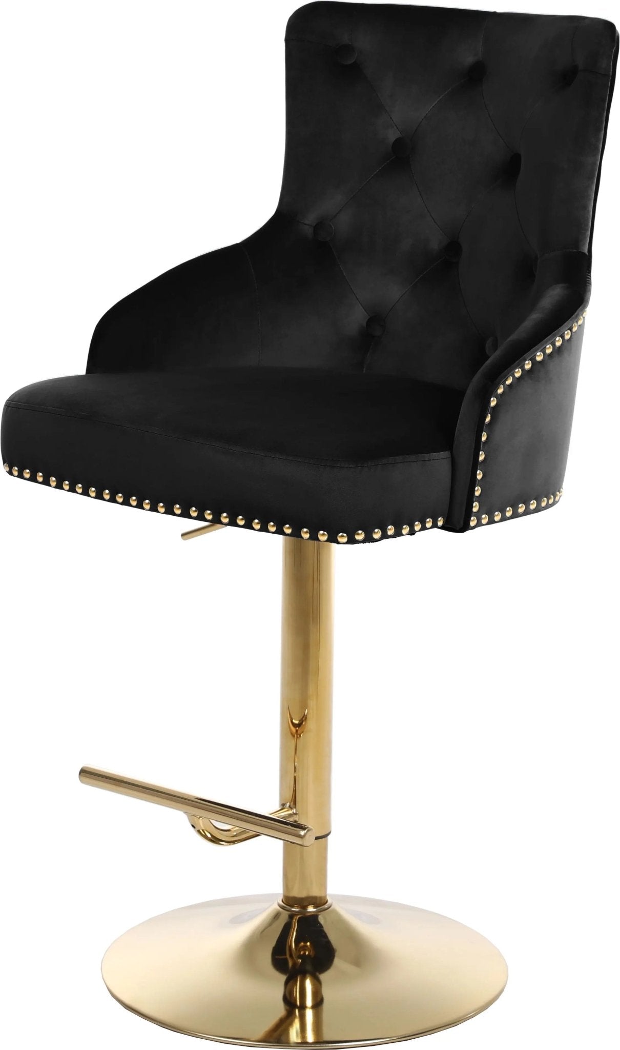 Claude - Adjustable Stool with Gold Base - Ferro Furniture