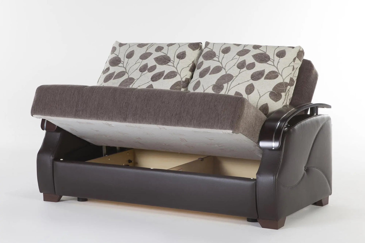 Costa Love Seat (Armoni Brown)/W Brown Vynil 2 Piece - Ferro Furniture