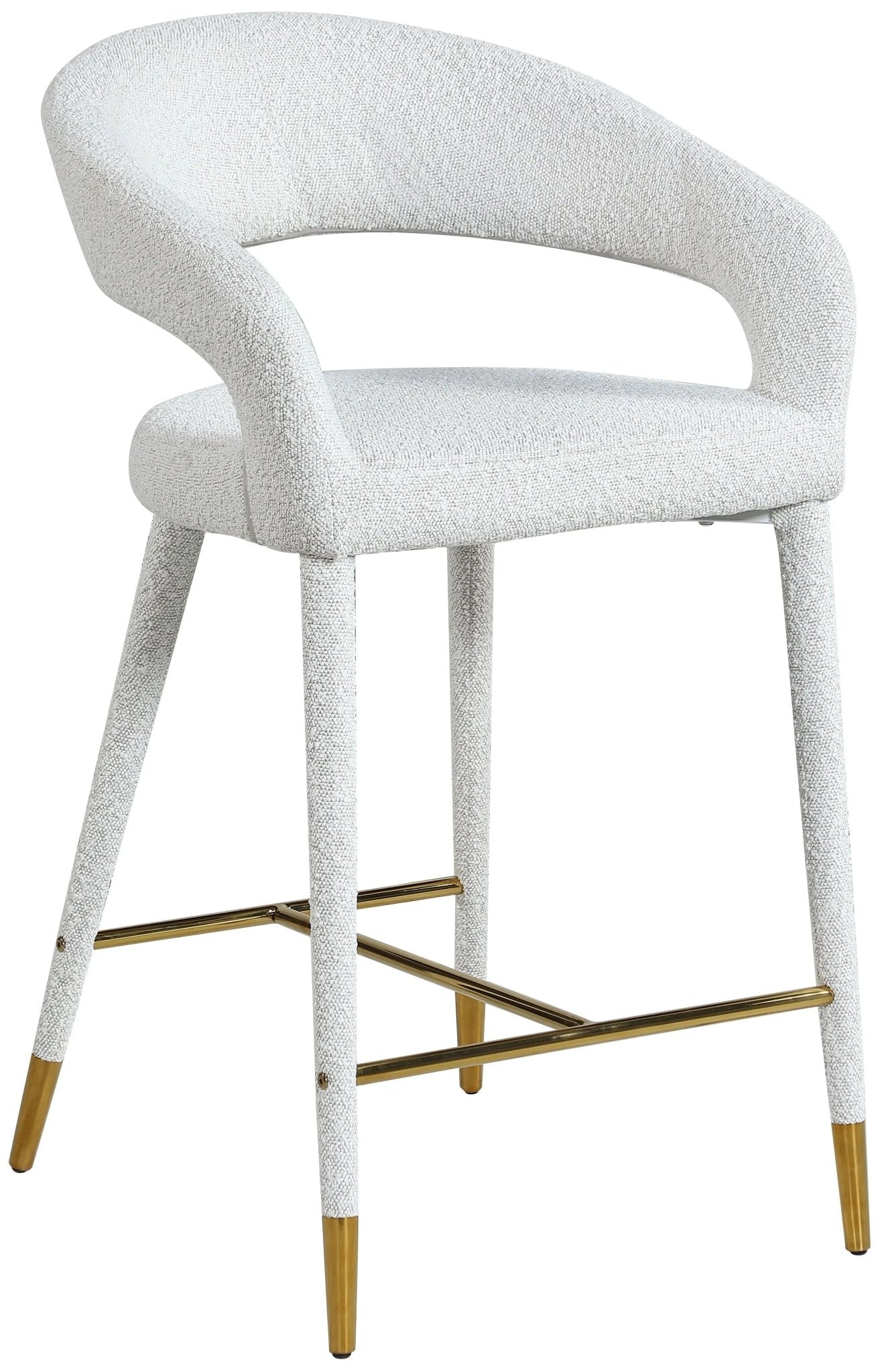 Destiny - Stool - Cream - Fabric - Ferro Furniture