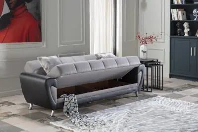 Duru 3 Seat Sleeper (Remoni Antrasit) 2 Pieces - Ferro Furniture