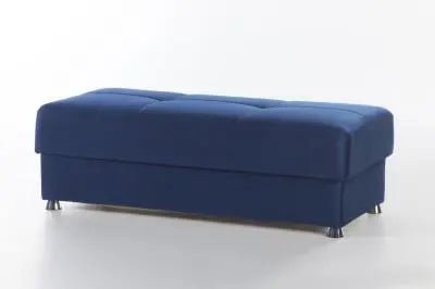 Elegant Sectional Storage Chaise (Roma Navy) 1 Piece - Ferro Furniture