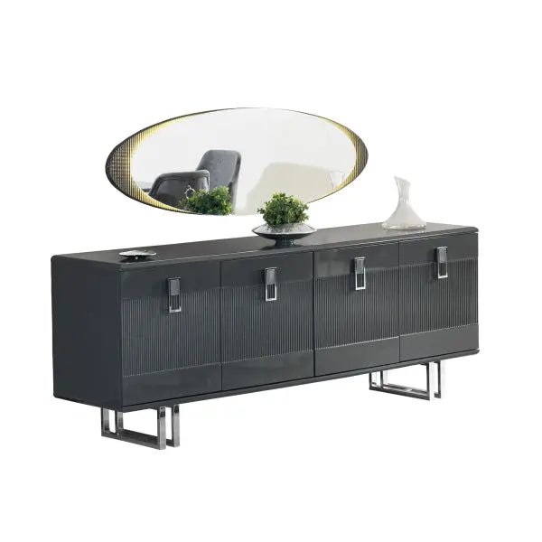 Elips Diningroom Consol With Mirror Anthracite - Ferro Furniture