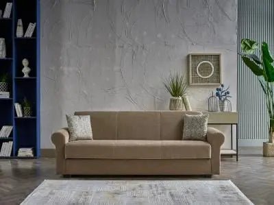 Elita S 3 Seat Sleeper (Koopsi Basic Brown 614) - Ferro Furniture