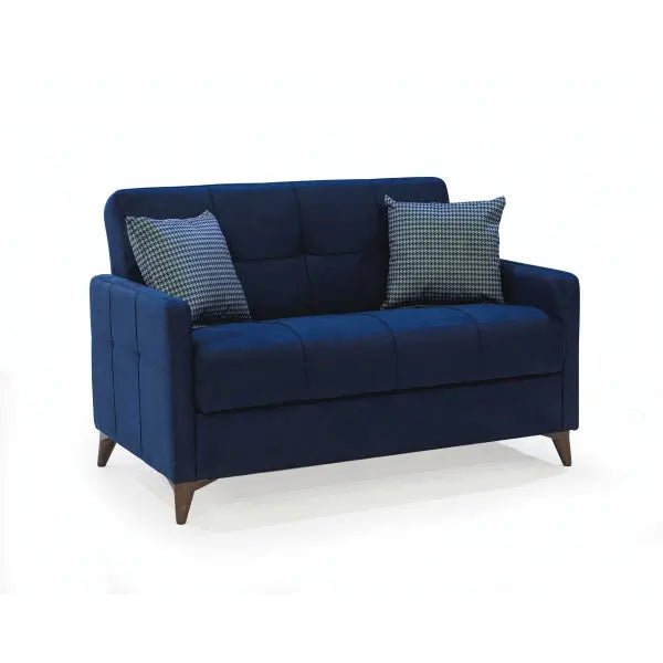 Eylul Convertible Livingroom Loveseat Navy - Ferro Furniture