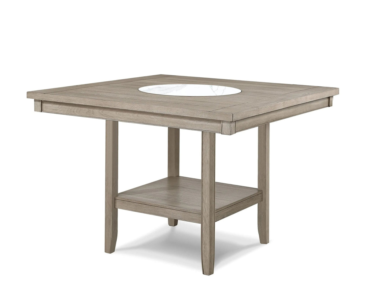 Fulton - Counter Table - White Oak With Marble - Ferro Furniture