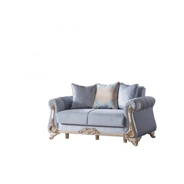 Harmony Convertible Livingroom Loveseat Ice Blue - Ferro Furniture
