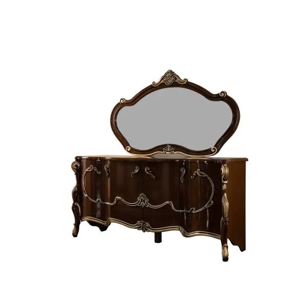 Hunkar Diningroom Consol With Mirror Brown - Ferro Furniture
